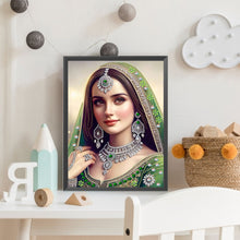 Load image into Gallery viewer, Diamond Painting - Partial Special Shaped - Indian beauty (30*40CM)
