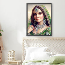Load image into Gallery viewer, Diamond Painting - Partial Special Shaped - Indian beauty (30*40CM)
