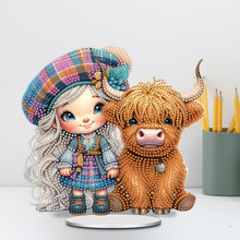 Load image into Gallery viewer, Acrylic Cartoon Desktop Diamond Art Kits 5D DIY Diamond Art Tabletop Decorations
