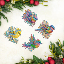 Load image into Gallery viewer, 4Pcs Diamond Painting Brooch Bird Rhinestone Crystal Pins for Wedding Party Gift
