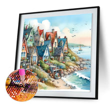 Load image into Gallery viewer, Diamond Painting - Full Round - House by the sea (30*30CM)
