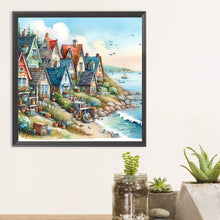 Load image into Gallery viewer, Diamond Painting - Full Round - House by the sea (30*30CM)

