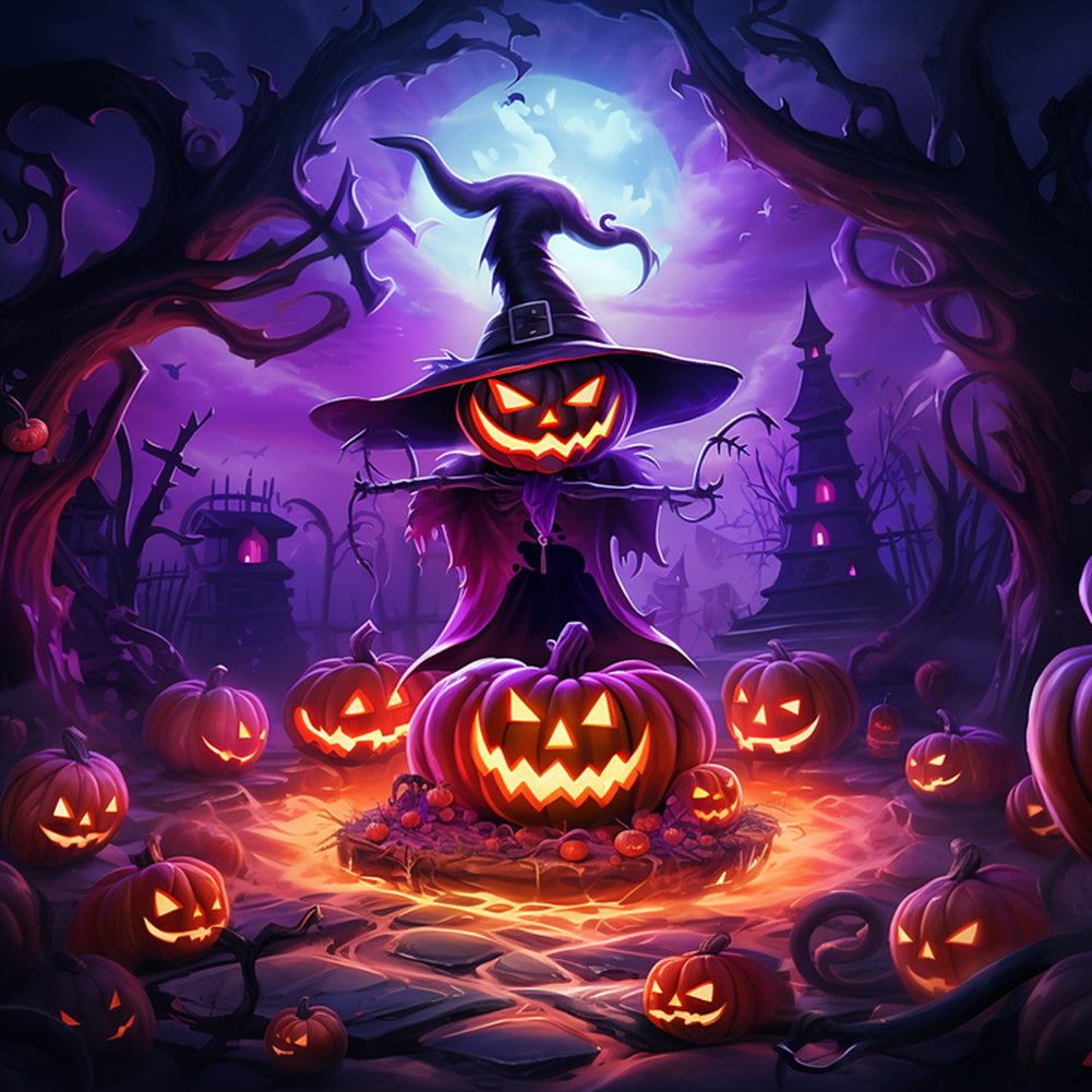 Diamond Painting - Full Round - Halloween pumpkin (40*40CM)