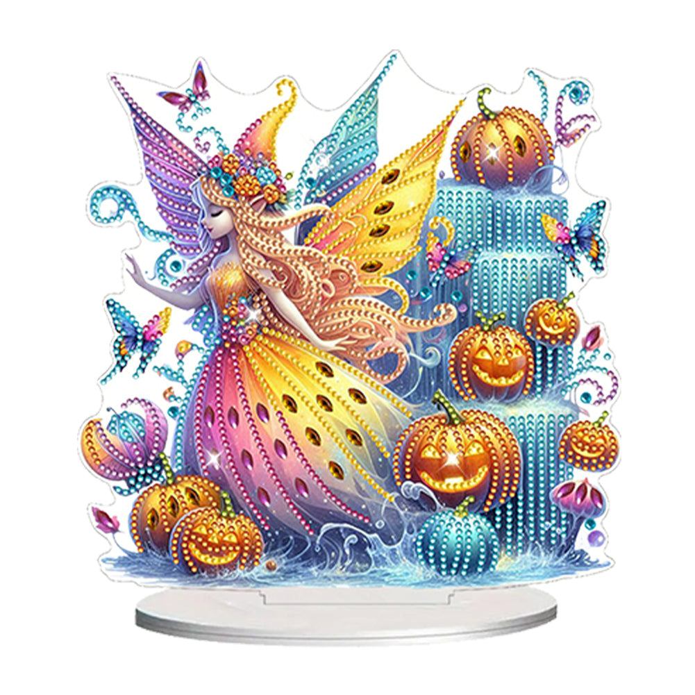 Acrylic Special Shaped Halloween Diamond Painting Desktop Decorations for Adults