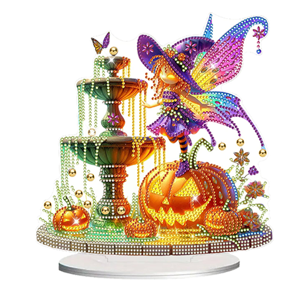 Acrylic Special Shaped Halloween Diamond Painting Desktop Decorations for Adults
