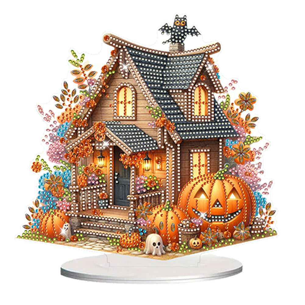 Acrylic Special Shaped Halloween Diamond Painting Desktop Decorations for Adults