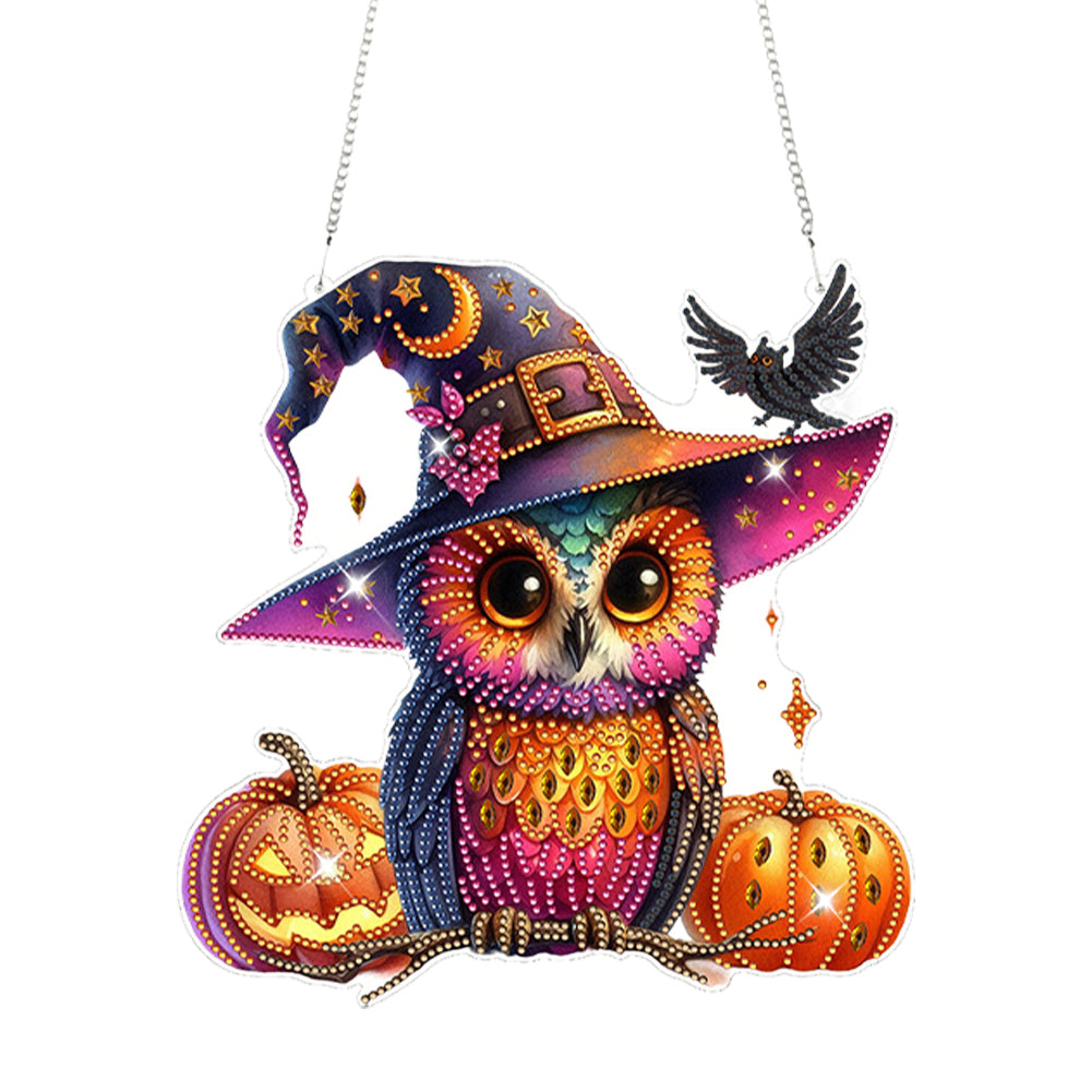 Acrylic Special Shaped Pumpkin Animal 5D DIY Diamond Art Hanging Decorations