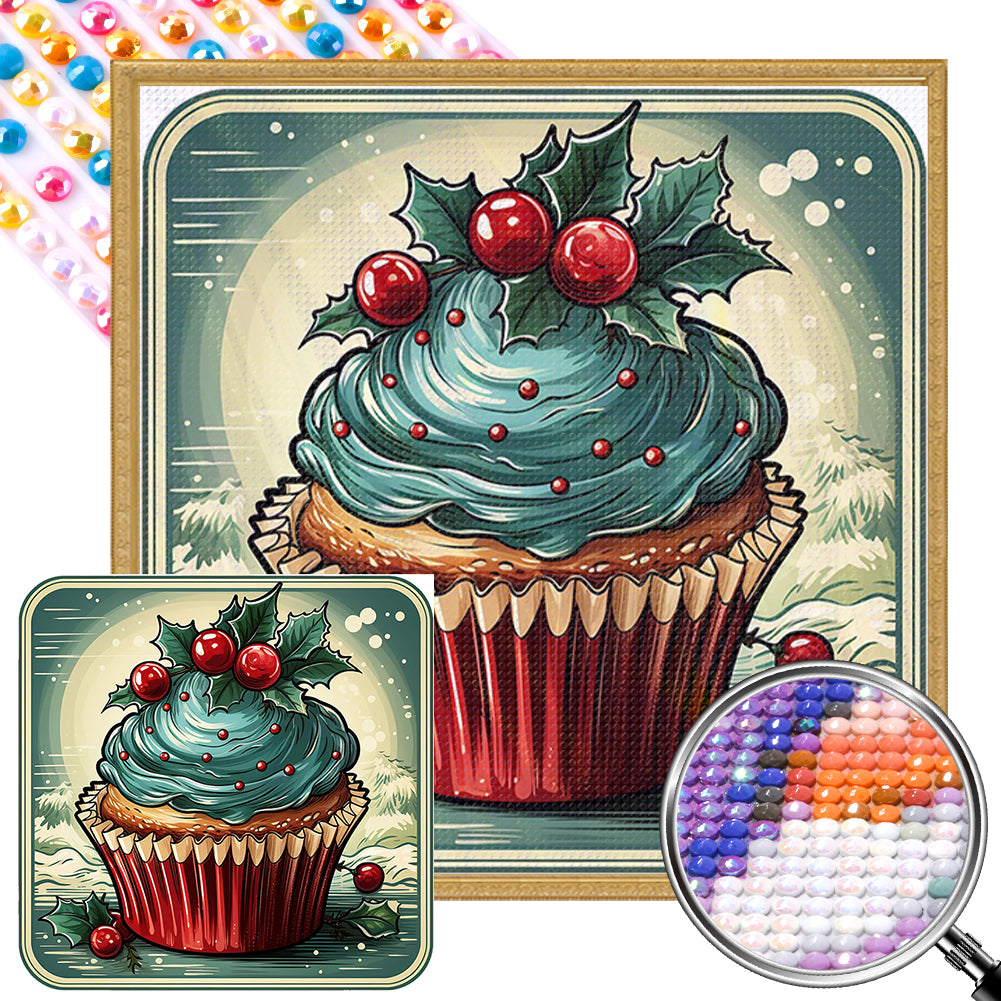 AB Diamond Painting - Full Round - Christmas cake (30*30CM)
