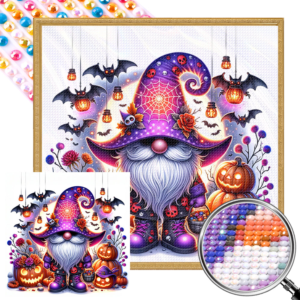AB Diamond Painting - Full Round - Halloween bat purple (40*40CM)