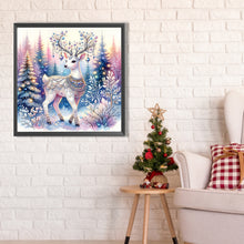 Load image into Gallery viewer, AB Diamond Painting - Full Round - Christmas white elk (40*40CM)
