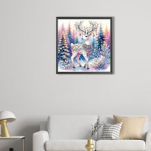 Load image into Gallery viewer, AB Diamond Painting - Full Round - Christmas white elk (40*40CM)
