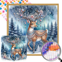 Load image into Gallery viewer, AB Diamond Painting - Full Round - Christmas brown elk (40*40CM)
