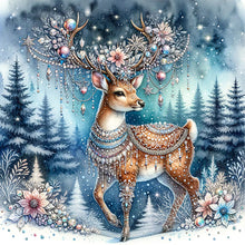 Load image into Gallery viewer, AB Diamond Painting - Full Round - Christmas brown elk (40*40CM)
