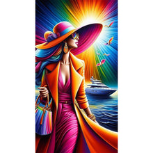 Load image into Gallery viewer, Diamond Painting - Full Round - Elegant woman (40*70CM)
