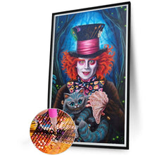 Load image into Gallery viewer, Diamond Painting - Full Round - Crazy Hatter Cheshire Cat Alice (40*65CM)
