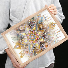 Load image into Gallery viewer, Wooden Cross Diamond Painting Tray Handicraft with Handles for Desk Coffee Table
