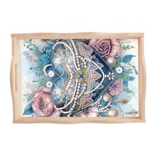 Load image into Gallery viewer, Wooden Cross Diamond Painting Tray Handicraft with Handles for Desk Coffee Table
