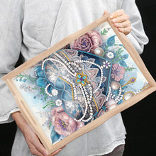 Load image into Gallery viewer, Wooden Cross Diamond Painting Tray Handicraft with Handles for Desk Coffee Table
