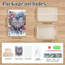 Load image into Gallery viewer, Wooden Cross Diamond Painting Tray Handicraft with Handles for Desk Coffee Table
