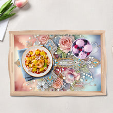 Load image into Gallery viewer, Wooden Cross Diamond Painting Tray Handicraft with Handles for Desk Coffee Table

