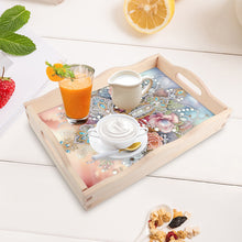 Load image into Gallery viewer, Wooden Cross Diamond Painting Tray Handicraft with Handles for Desk Coffee Table
