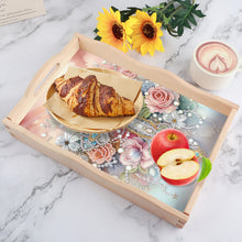 Load image into Gallery viewer, Wooden Cross Diamond Painting Tray Handicraft with Handles for Desk Coffee Table
