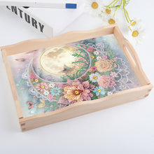 Load image into Gallery viewer, Wooden Cross Diamond Painting Tray Handicraft with Handles for Desk Coffee Table
