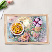 Load image into Gallery viewer, Wooden Cross Diamond Painting Tray Handicraft with Handles for Desk Coffee Table
