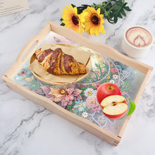 Load image into Gallery viewer, Wooden Cross Diamond Painting Tray Handicraft with Handles for Desk Coffee Table
