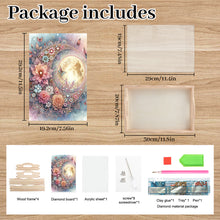 Load image into Gallery viewer, Wooden Cross Diamond Painting Tray Handicraft with Handles for Desk Coffee Table
