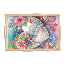 Load image into Gallery viewer, Wooden Cross Diamond Painting Tray Handicraft with Handles for Desk Coffee Table
