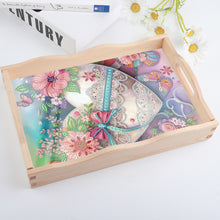 Load image into Gallery viewer, Wooden Cross Diamond Painting Tray Handicraft with Handles for Desk Coffee Table
