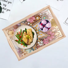 Load image into Gallery viewer, Wooden Cross Diamond Painting Tray Handicraft with Handles for Desk Coffee Table
