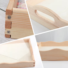 Load image into Gallery viewer, Wooden Cross Diamond Painting Tray Handicraft with Handles for Desk Coffee Table
