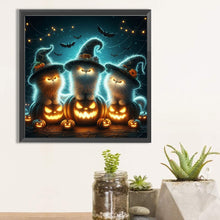 Load image into Gallery viewer, Diamond Painting - Full Square - Three kittens for Halloween (30*30CM)
