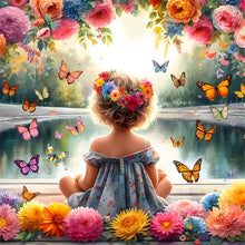 Load image into Gallery viewer, Diamond Painting - Full Round - Girl with back view (30*30CM)
