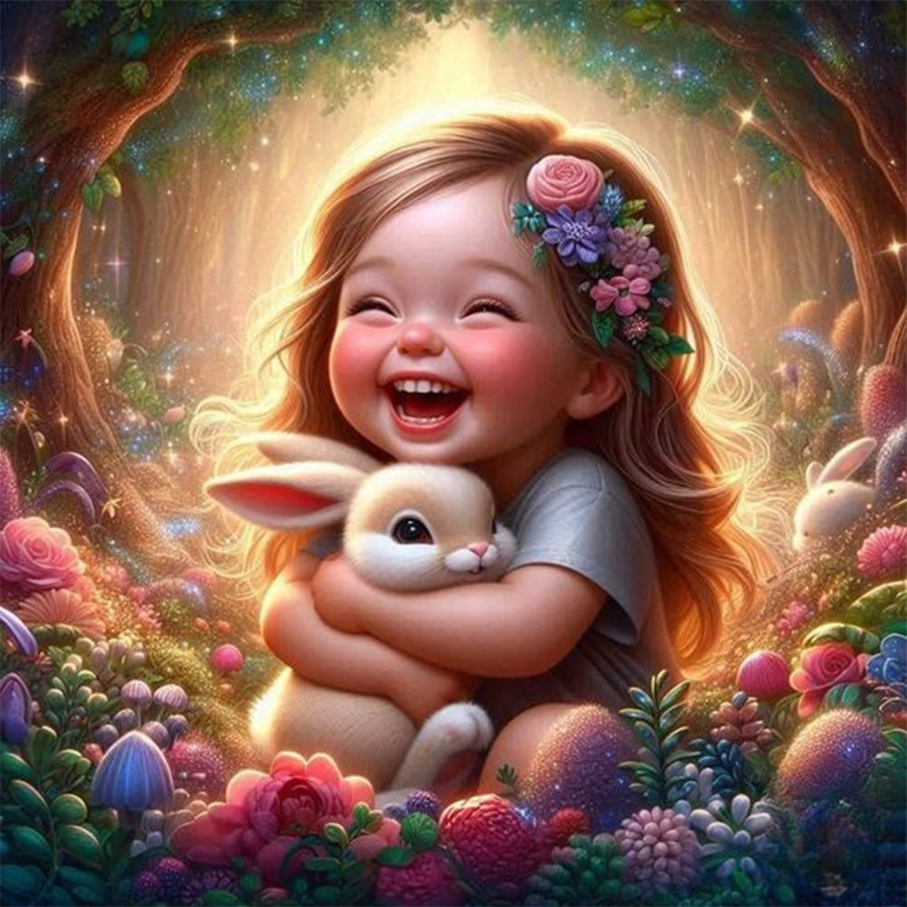 Diamond Painting - Full Round - Optimistic girl (30*30CM)