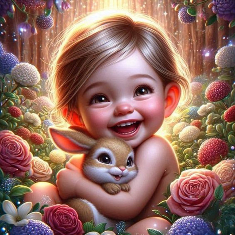 Diamond Painting - Full Round - Optimistic girl (30*30CM)