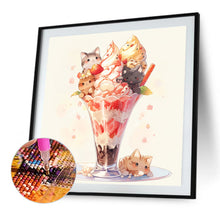 Load image into Gallery viewer, AB Diamond Painting - Full Round - Kitten ice cream (40*40CM)
