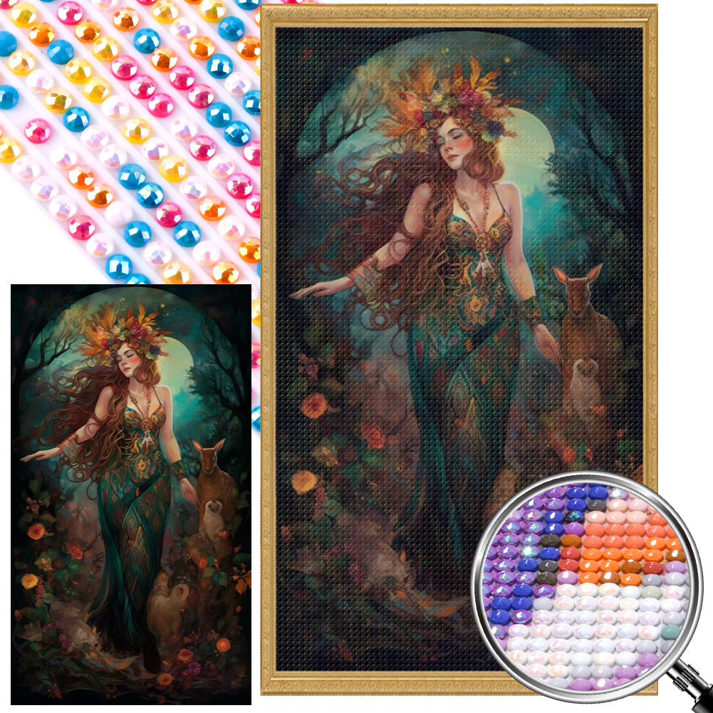 AB Diamond Painting - Full Round - Goddess of nature (40*70CM)