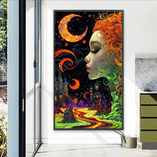 Load image into Gallery viewer, AB Diamond Painting - Full Round - Goddess under the night sky (40*70CM)
