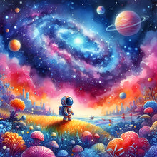 Load image into Gallery viewer, Diamond Painting - Full Round - Astronauts travel the planet (30*30CM)
