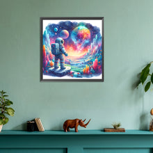 Load image into Gallery viewer, Diamond Painting - Full Round - Astronauts travel the planet (30*30CM)
