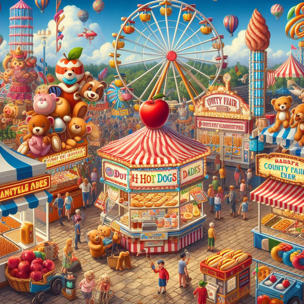 Diamond Painting - Full Round - Happy amusement park (40*40CM)