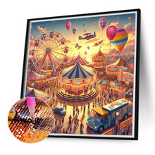 Load image into Gallery viewer, Diamond Painting - Full Round - Amusement park carousel Ferris wheel (40*40CM)
