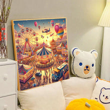 Load image into Gallery viewer, Diamond Painting - Full Round - Amusement park carousel Ferris wheel (40*40CM)
