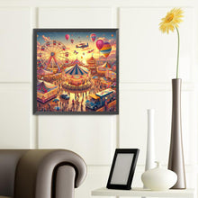 Load image into Gallery viewer, Diamond Painting - Full Round - Amusement park carousel Ferris wheel (40*40CM)
