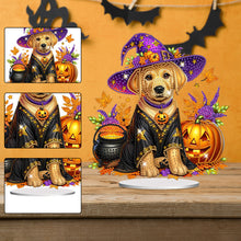 Load image into Gallery viewer, Acrylic Special Shape Halloween Pumpkin Table Top Diamond Painting Ornament Kits
