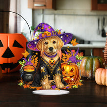 Load image into Gallery viewer, Acrylic Special Shape Halloween Pumpkin Table Top Diamond Painting Ornament Kits
