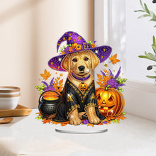 Load image into Gallery viewer, Acrylic Special Shape Halloween Pumpkin Table Top Diamond Painting Ornament Kits
